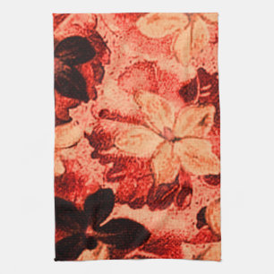 Toallas de cocina anaranjadas quemadas violetas