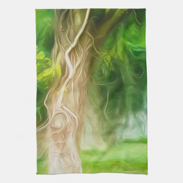 Toallas De Cocina Árbol Verde Claro (Vertical)