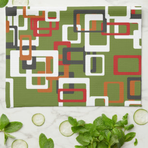 Toallas de cocina atómica de mediados del siglo