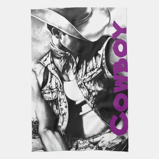 Toallas de cocina Bella Artes Cowboy - creador "Rj (Vertical)