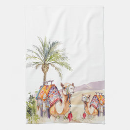 Toallas de cocina Camellos Marroquíes Acuarela