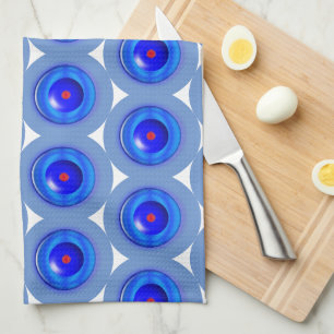 Toallas de cocina - Círculos concéntricos en azul