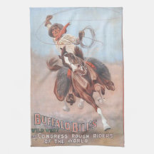 Toallas de cocina con cartel vintage de vaquero