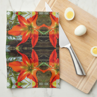Toallas de cocina con estampado de amarilis