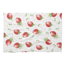 Toallas de cocina con estampado de fresa