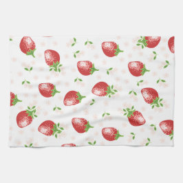 Toallas de cocina con estampado de fresa