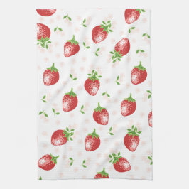 Toallas de cocina con estampado de fresa