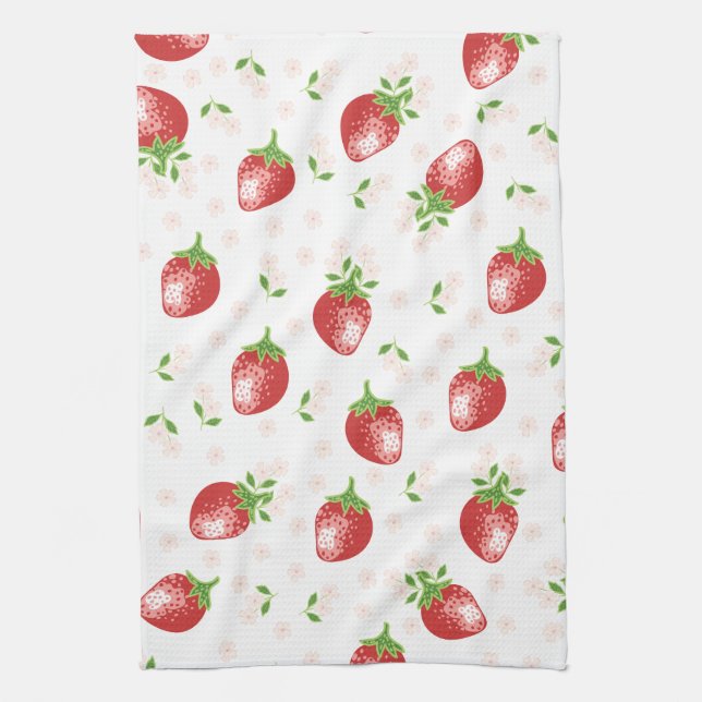Toallas de cocina con estampado de fresa (Vertical)