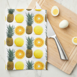 Toallas de cocina con estampado de frutas tropical