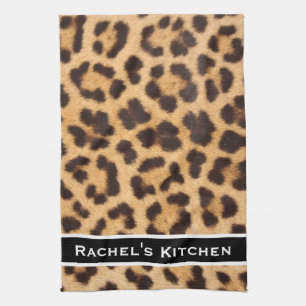 Toallas de cocina con estampado de leopardo modern