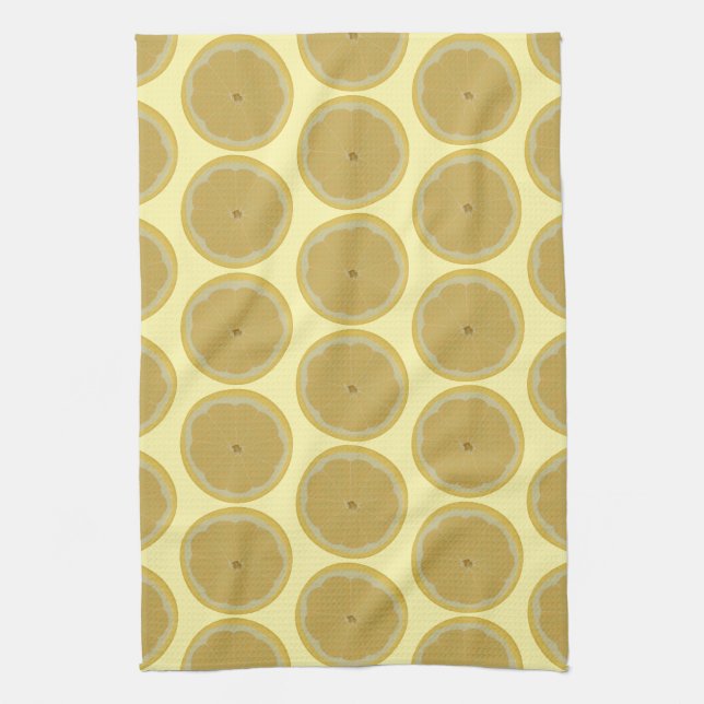 Toallas de cocina con estampado de limones en roda (Vertical)