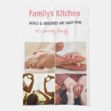 Toallas de cocina con foto y tipografía moderna