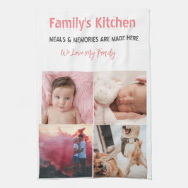 Toallas de cocina con fotografía y tipografía mode