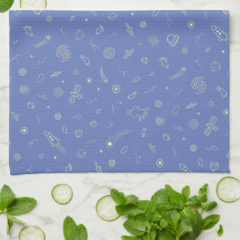 Toallas de cocina con garabatos espaciales lindos
