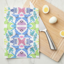 Toallas de cocina con mosaico de mariposas