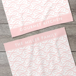 Toallas de cocina con nombre personalizado de Bow