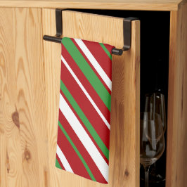 Toallas de cocina con rayas navideñas