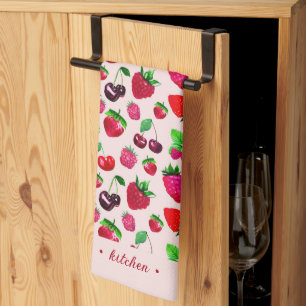 Toallas de cocina con un diseño de bayas jugosas y