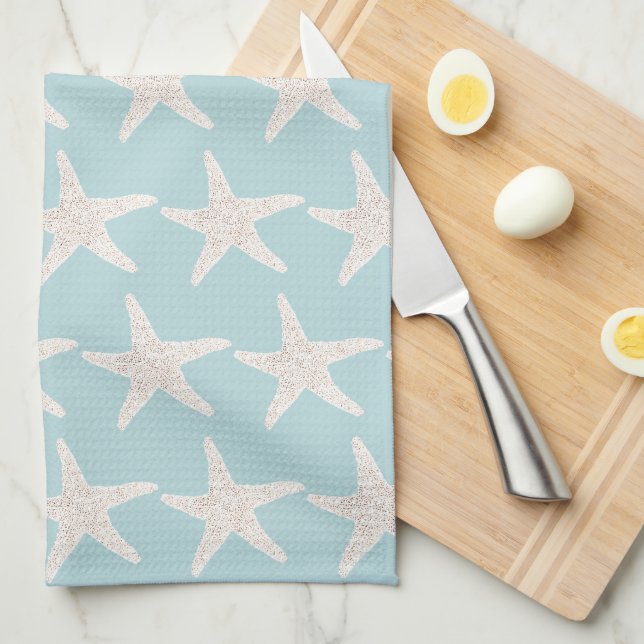 Toallas de cocina costeras con patrón de estrella  (Doblado Cuarto)