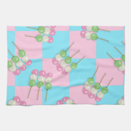 Toallas de cocina dango pastel color rosa azul baj
