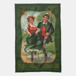 Toallas de cocina de baile irlandés Corazones Llen