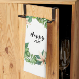 Toallas de cocina de baño Happy2025Wreath