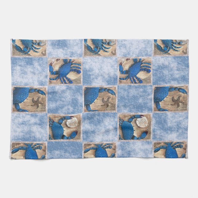 Toallas de cocina de cangrejo azul (Horizontal)