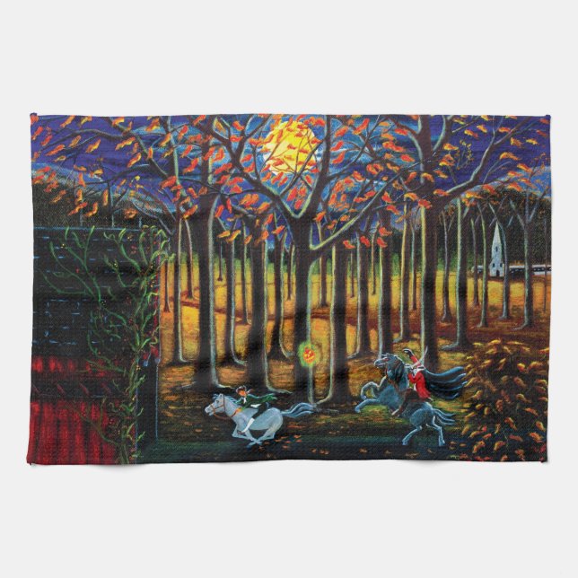 Toallas de cocina de Halloween "jinete sin cabeza (Horizontal)