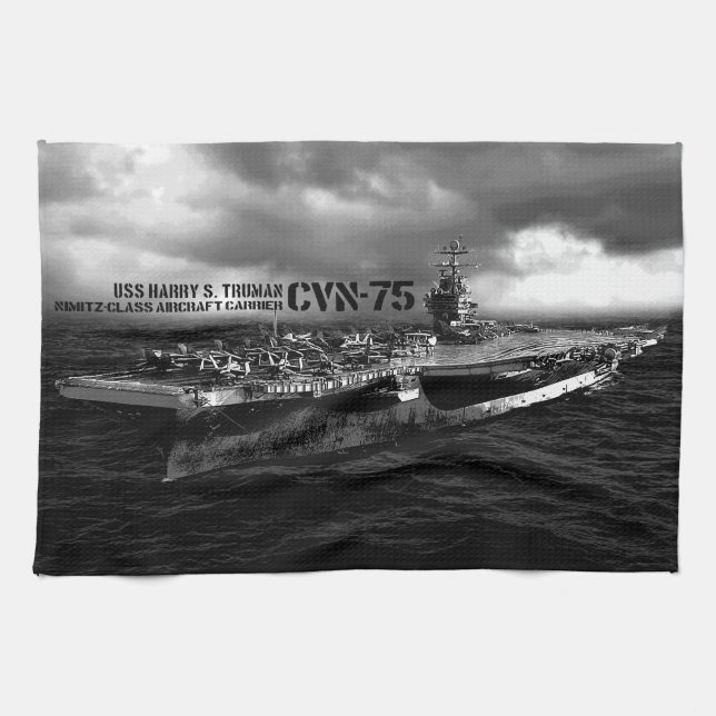 Toallas de cocina de Harry S. Truman CVN-75 (Horizontal)