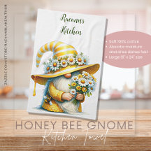 Toallas de cocina de Honey Bee Gnome