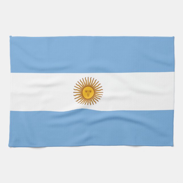 Toallas de cocina de la bandera argentina (Horizontal)
