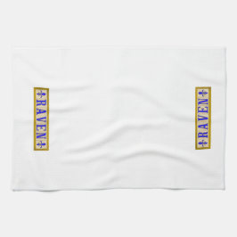 Toallas de cocina de la flor de lis del cuervo