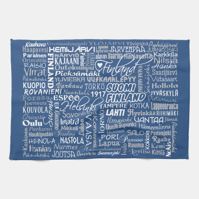 Toallas de cocina de las ciudades de Finlandia (Horizontal)