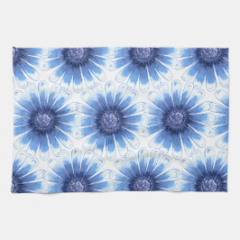 Toallas de cocina de margarita azul