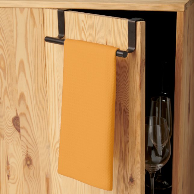 Toallas de cocina de naranja de lujo | Decoración  (Pliegue de tercios)
