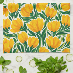 Toallas de cocina de narcisos vibrantes