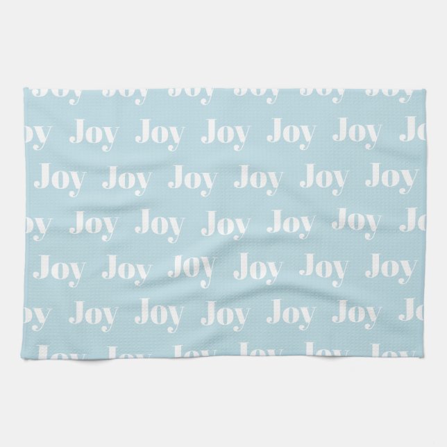 Toallas de cocina de Navidad Alegres Azules (Horizontal)