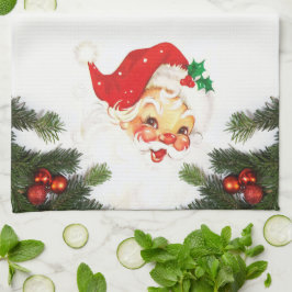 Toallas de cocina de Navidad de Santa Claus y foll