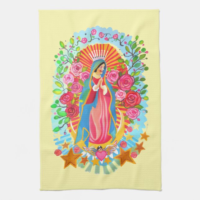  Toallas de cocina de Nuestra Señora de Guadalupe (Vertical)