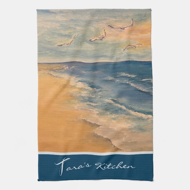 Toallas de cocina de Ocean Beach Breeze (Vertical)