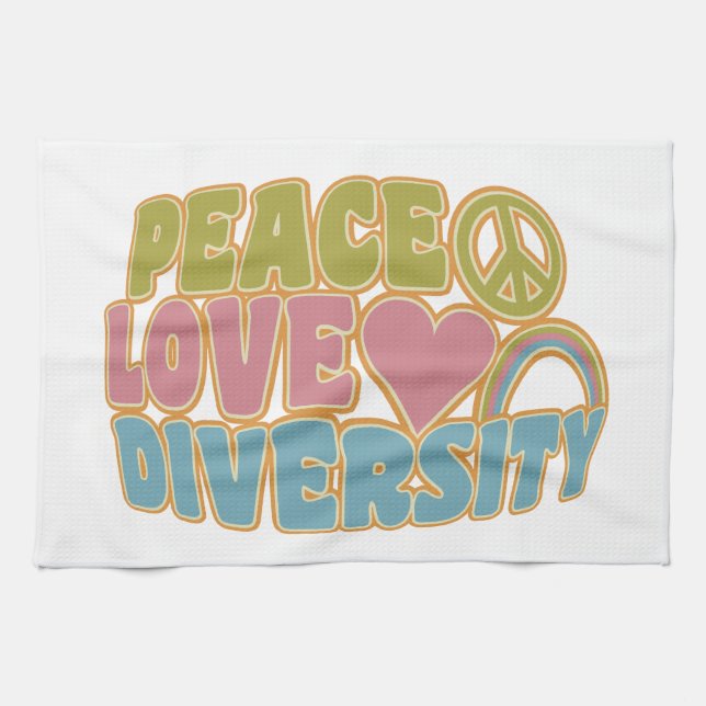 toallas de cocina de PEACE LOVE DIVERSITY (Horizontal)