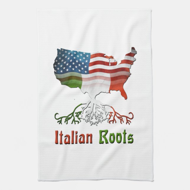 Toallas de cocina de raíces italianas americanas (Vertical)