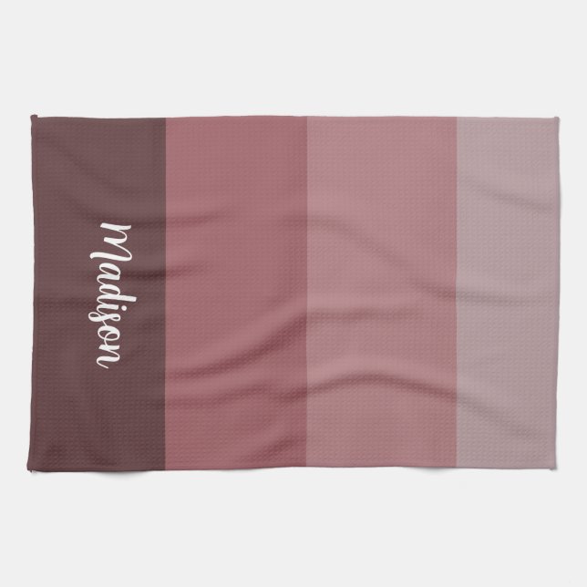 Toallas de cocina de rayas rosas (Horizontal)