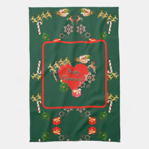 Toallas de cocina de renos de Santa navidades
