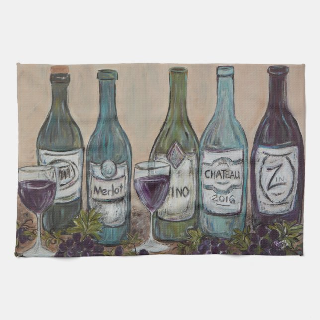 Toallas de cocina de Vino (Horizontal)