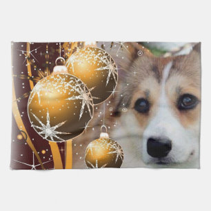 Toallas de cocina del día de fiesta del Corgi
