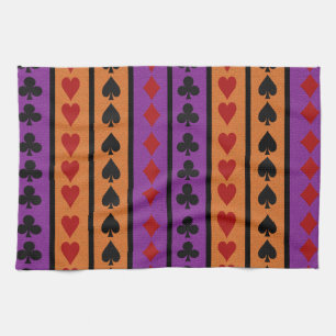 Toallas de cocina del jugador de tarjetas