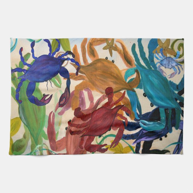 Toallas de cocina fiesta cangrejo (Horizontal)