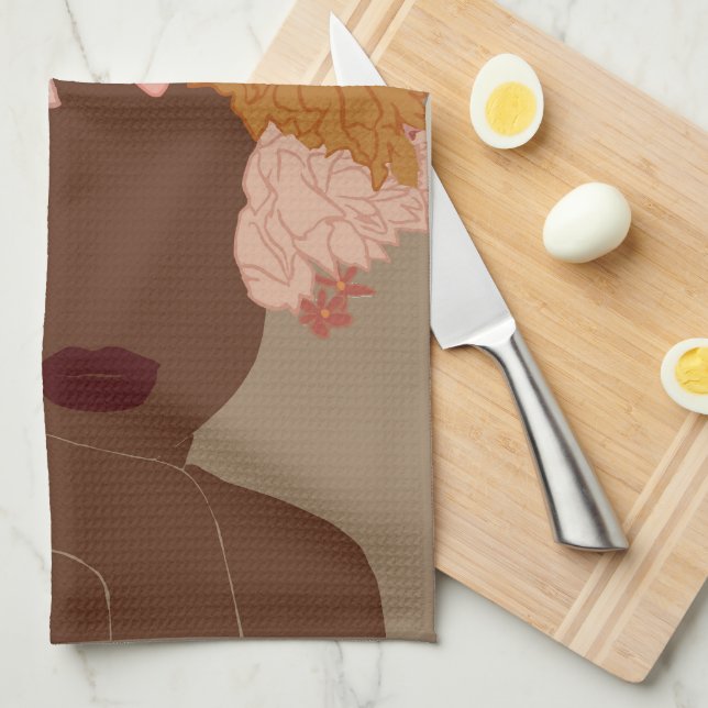 Toallas de cocina floral (Doblado Cuarto)