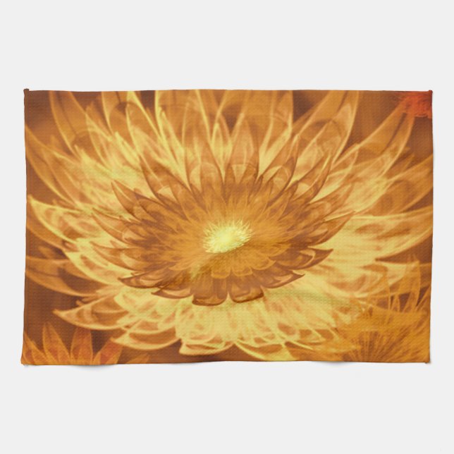 Toallas de cocina Flores de fantasía Amarillo (Horizontal)